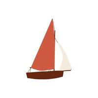 fiske båt. färgrik vektor illustration. små fartyg i platt design.
