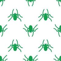 Spindel vektor sömlös mönster på en vit bakgrund. insekt mönster skriva ut på textilier, papper, omslag papper tema