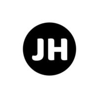 jh Marke Name Initiale Briefe Symbol. jh Monogramm. vektor