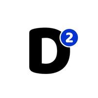 d2 Marke Symbol. d2 Vektor Monogramm.