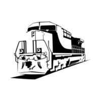 Zug Silhouette Design. retro Fahrzeug Zeichen und Symbol. vektor