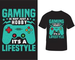 Spielen ist nicht gerade ein Hobby es ist ein Lebensstil Spielen T-Shirt Design, Spielen T-Shirt Design Zitate Profi herunterladen vektor