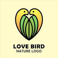Liebe Vogel Natur Logo. es ist geeignet zum Logos von Vögel, Natur, Liebe, Gemeinschaft, Menschheit, Firmen, und mehr. vektor