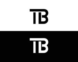 brev tb logotyp design monogram mall vektor symbol.