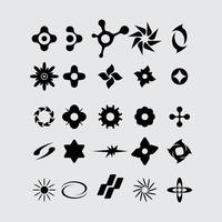 Blume Symbol Symbol Logo, Muster Illustration Vektor drucken Element Textil, isoliert bündeln einstellen editierbar