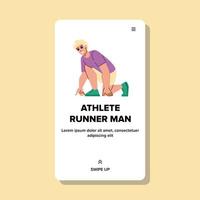 Athlet Läufer Mann Vektor