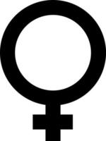 weiblich Sex Symbol Symbol. weiblich Geschlecht Symbol, Frau Zeichen, weiblich Symbol. Venus Symbol. vektor