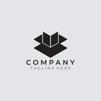 abstrakt logotyp kvadrater för företag design vektor