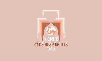 värld konsument rättigheter dag vektor illustration. lämplig för hälsning kort affisch och baner. 15 Mars