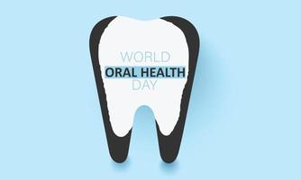 värld oral hälsa dag. mall för bakgrund, baner, kort, affisch vektor