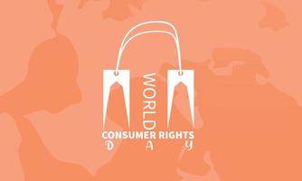 Welt Verbraucher Rechte Tag Vektor Illustration. geeignet zum Gruß Karte Poster und Banner. 15 März