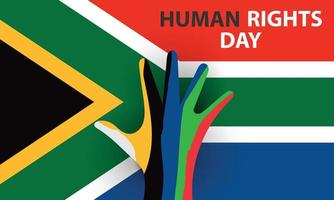 söder afrika mänsklig rättigheter dag. Mars 21. för hälsning kort, affisch, baner, mall vektor