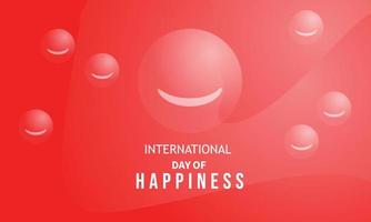 International Tag von Glück. Vorlage zum Hintergrund, Banner, Karte, Poster vektor