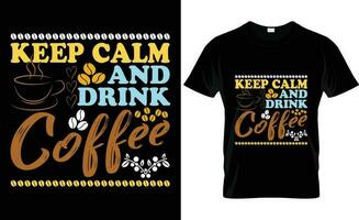 Kaffee-T-Shirt-Design vektor