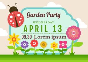 Herausragende Garten-Party-Einladungs-Vektoren vektor
