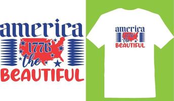 Amerika schön SVG, Europäische Sommerzeit 1776 SVG, 4 .. T-Shirt vektor