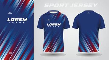 röd blå skjorta sport jersey design vektor