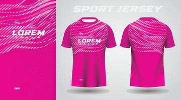 Rosa Hemd Fußball Fußball Sport Jersey Vorlage Design Attrappe, Lehrmodell, Simulation vektor