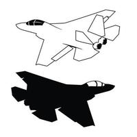 modern Stealth Jet Kämpfer Vektor Design