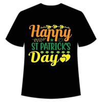 Lycklig st Patricks dag skjorta skriva ut mall, tur- behag, irländska, alla har en liten tur typografi design vektor