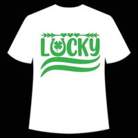 Glücklich st Patrick's Tag Hemd drucken Vorlage, Glücklich Reize, irisch, jedermann hat ein wenig Glück Typografie Design vektor