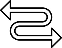 Zickzack-Pfeil-Vektor-Symbol vektor