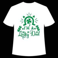 jag är en tur- pappa st Patricks dag skjorta skriva ut mall, tur- behag, irländska, alla har en liten tur typografi design vektor