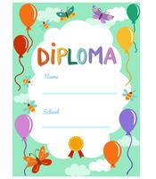 Kindergarden Diploma 2 vektorer