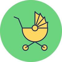 bebis sittvagn vektor ikon