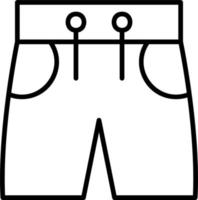 Badeanzug kurze Hose Vektor Symbol