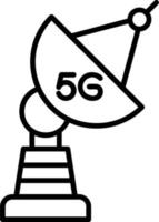 5g Satellit Gericht Vektor Symbol