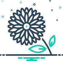 mischen Symbol zum Chrysantheme vektor