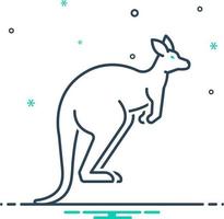 mix ikon för känguru vektor