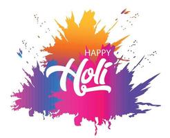 Illustration von abstrakt bunt glücklich holi Hintergrund zum Farbe Festival von Indien Feier Schöne Grüße vektor