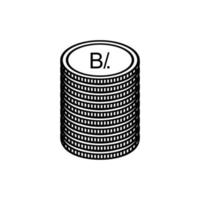 panama valuta symbol, panamansk balboa ikon, pab tecken. vektor illustration