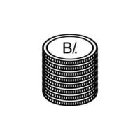 panama valuta symbol, panamansk balboa ikon, pab tecken. vektor illustration