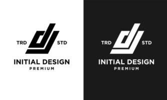 dj Initiale Design Brief Logo vektor