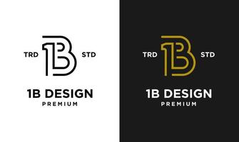 1b ib 13 Design Symbol Brief Initiale Logo vektor