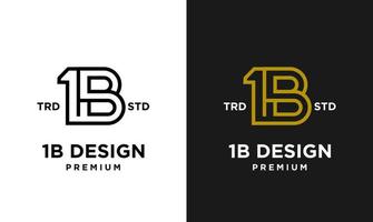 1b ib 13 Design Symbol Brief Initiale Logo vektor