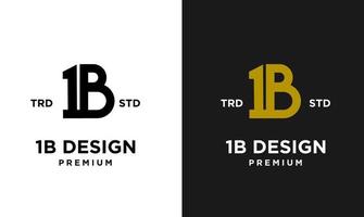 1b ib 13 Design Symbol Brief Initiale Logo vektor