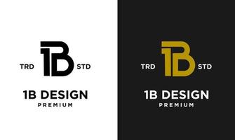 1b ib 13 design ikon brev första logotyp vektor