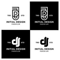 dj Initiale Design Brief einstellen Sammlung Logo vektor