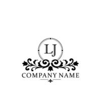 Brief lj Blumen- Logo Design. Logo zum Frauen Schönheit Salon Massage kosmetisch oder Spa Marke vektor