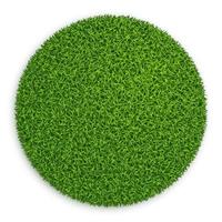 grön gräs cirkel fält isolerat på vit bakgrund vektor