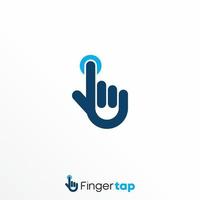 einfach und einzigartig Hand berühren Bild Grafik Symbol Logo Design abstrakt Konzept Vektor Aktie. können Sein benutzt wie ein Symbol damit verbundenen mit ein Finger drucken.