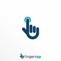 enkel och unik hand Rör bild grafisk ikon logotyp design abstrakt begrepp vektor stock. kan vara Begagnade som en symbol associerad med en finger skriva ut.