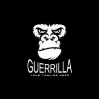 Gorilla Kopf Illustration im wütend oder ernst Ausdruck Bild Grafik Symbol Logo Design abstrakt Konzept Vektor Aktie. können Sein benutzt wie ein Symbol damit verbundenen mit Tier oder Charakter