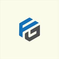 kreativ polygonal fg Logo Design zum Ihre Marke vektor