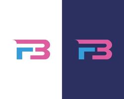 fb f b brev logotyp design kreativ ikon modern vektor