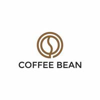 Initiale Brief Ö einfach Kaffee Bohne Logo Design Vorlage vektor